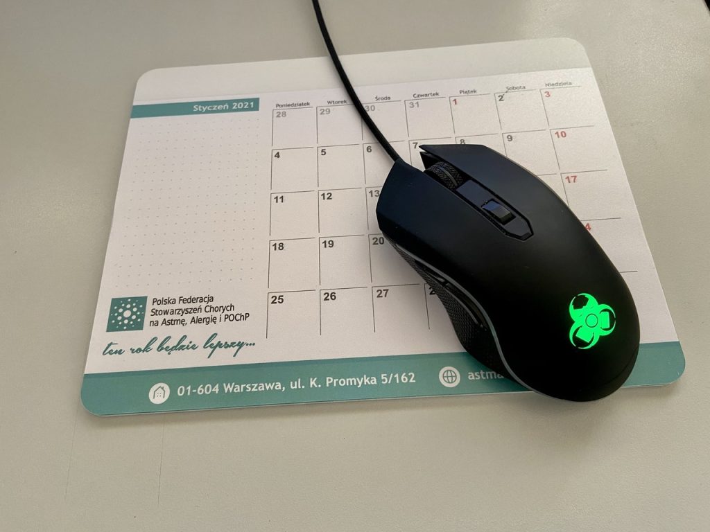 Kalendarze reklamowe podkładki pod mysz